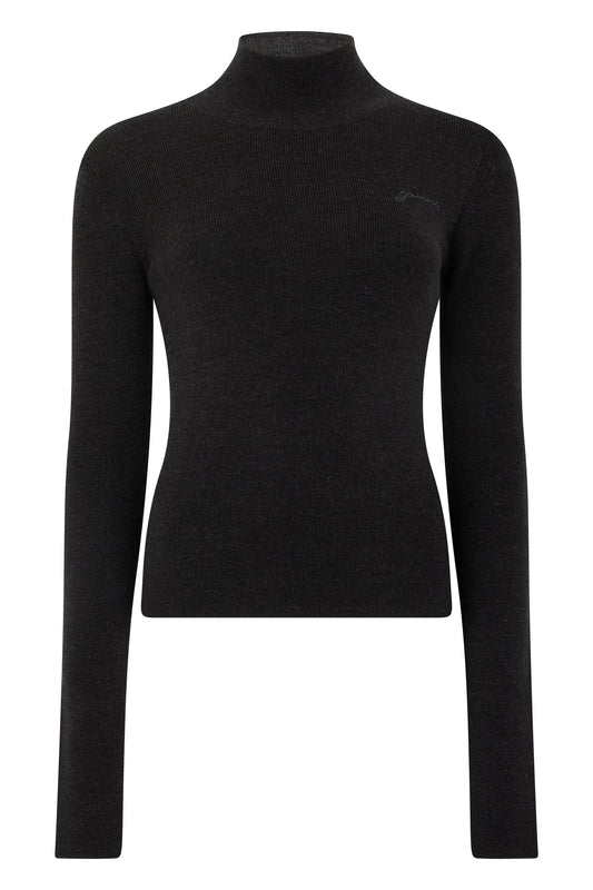 Fitted sweater with high collar RTW