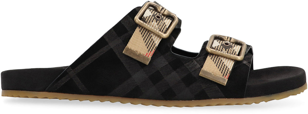 Urchin sandals in suede Check SHOES