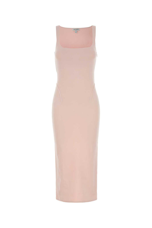 PENCIL DRESS SILK VISCOSE BLEND DRESSES