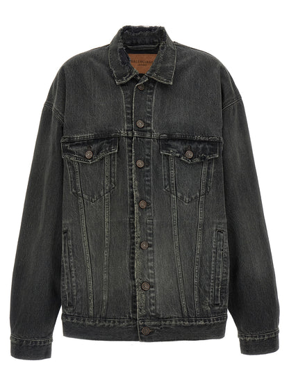 Denim jacket with used effect Casual jackets, parka
