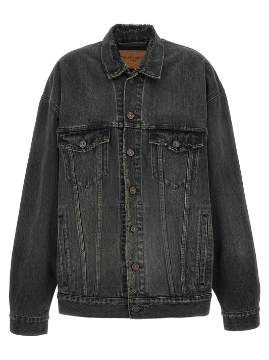 Denim jacket with used effect Casual jackets, parka