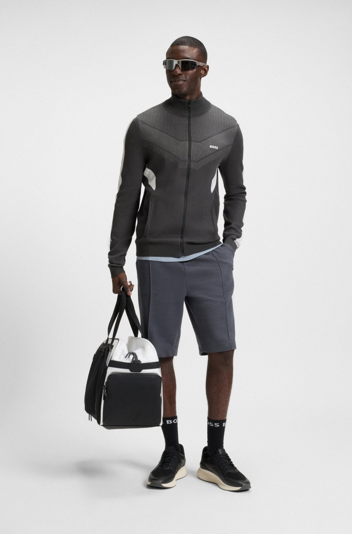 Cotton sweatshirt with zip and high collar RTW