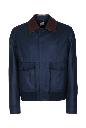 Dior Homme Zipped navy jkt leather collar
