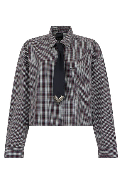 Cropped shirt with bow tie RTW