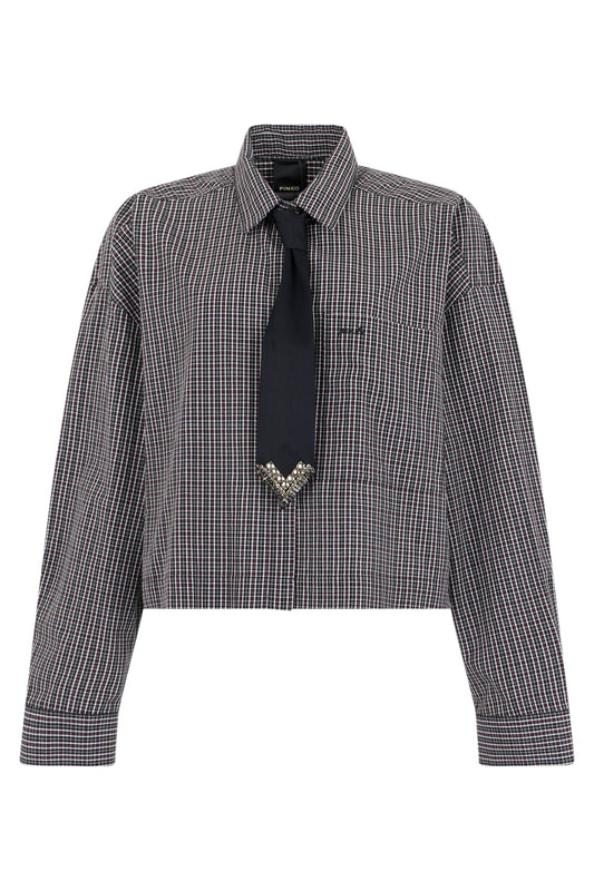 Cropped shirt with bow tie RTW