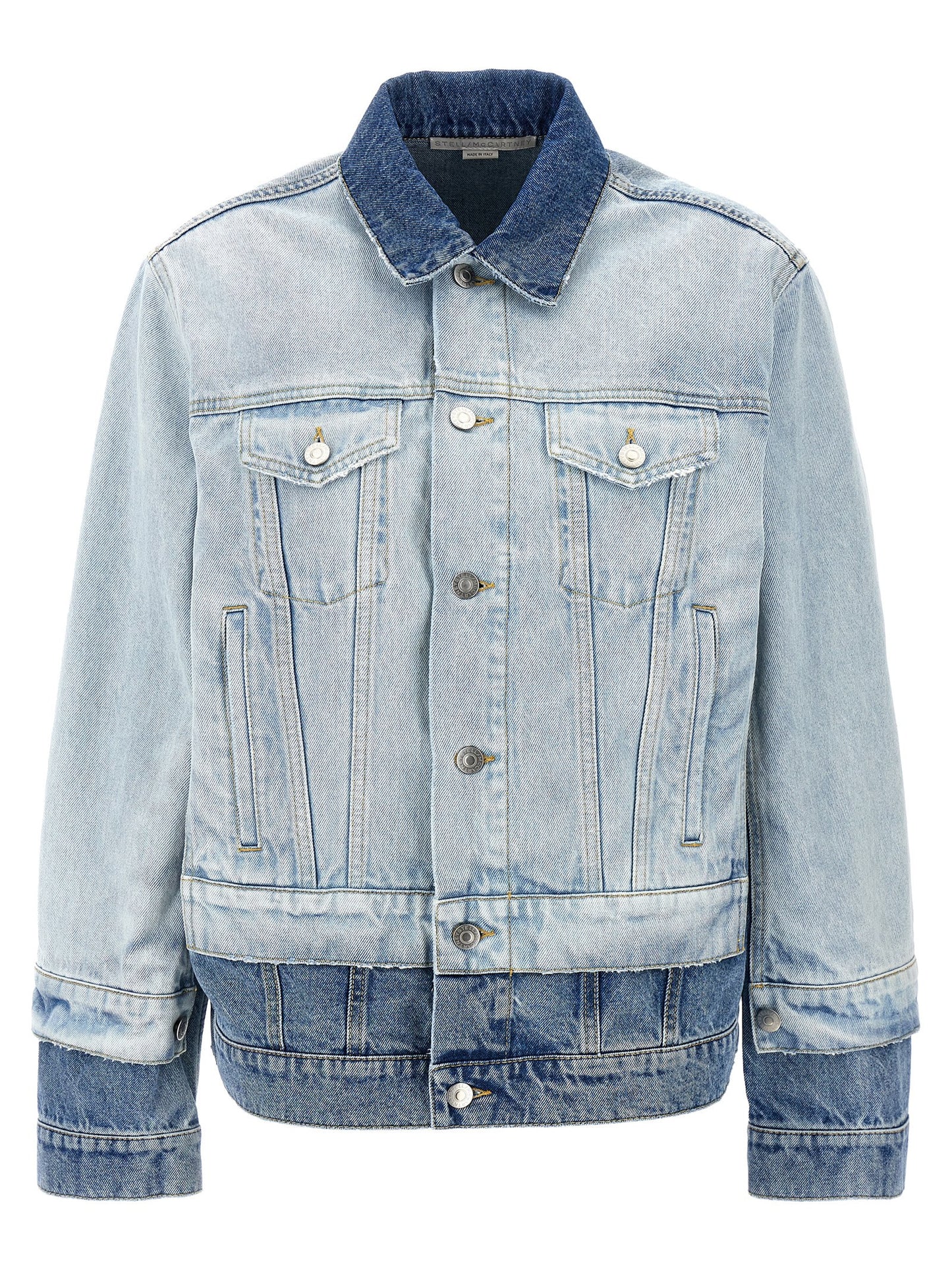 Layered denim jacket Casual jackets, parka