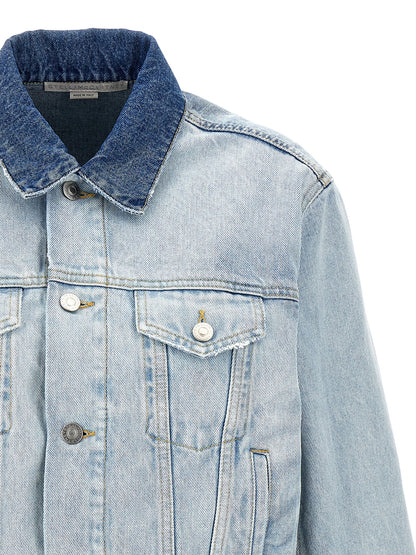 Layered denim jacket Casual jackets, parka
