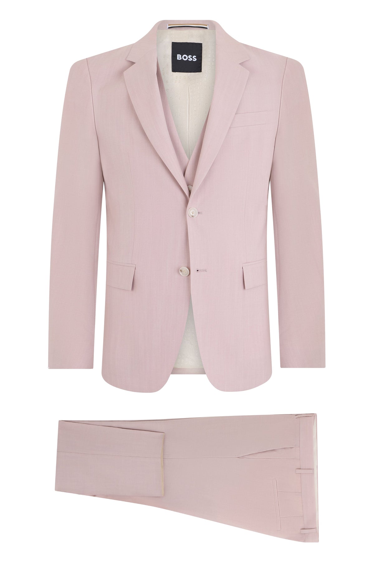 Three-piece slim fit suit in virgin wool RTW