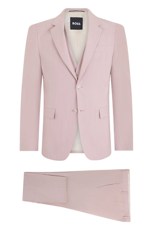 Three-piece slim fit suit in virgin wool RTW
