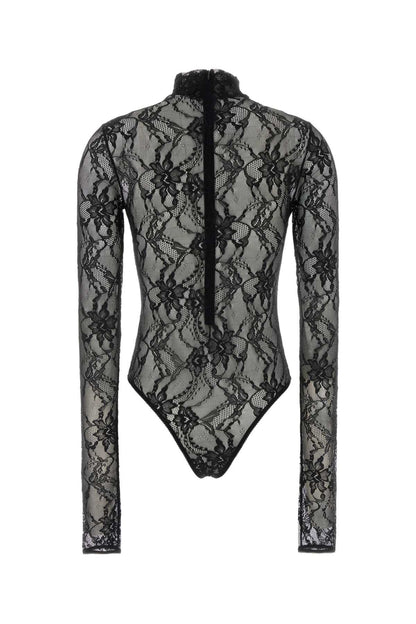 ZIGGY LACE BODYSUIT - TURTLENECK BODYSUIT TOPS