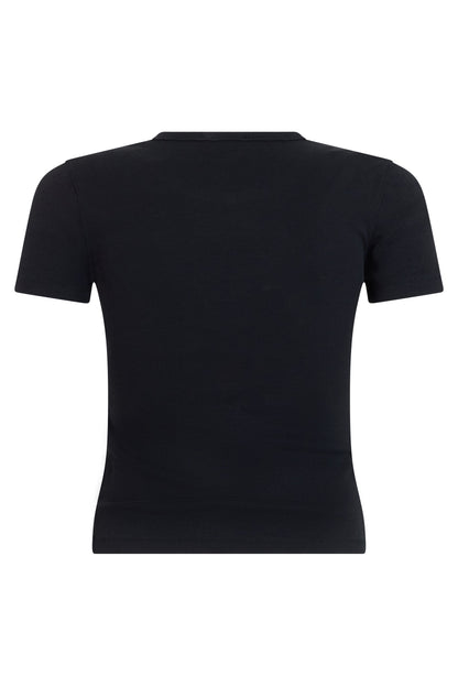 T-shirt in stretch cotton with Oval D logo RTW