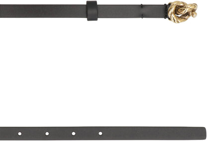 Knot belt in leather ACC