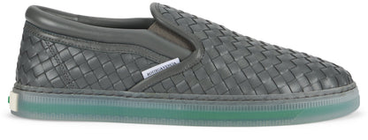 Slip-on sneakers in woven leather SHOES