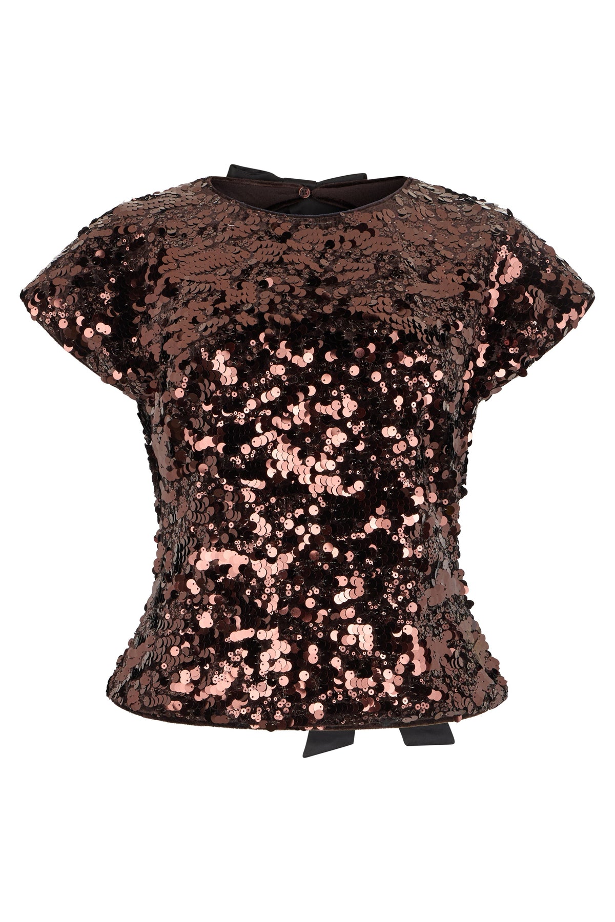 Short-sleeved top with sequins and bows RTW