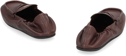 Miu Miu Ruches Leather loafers