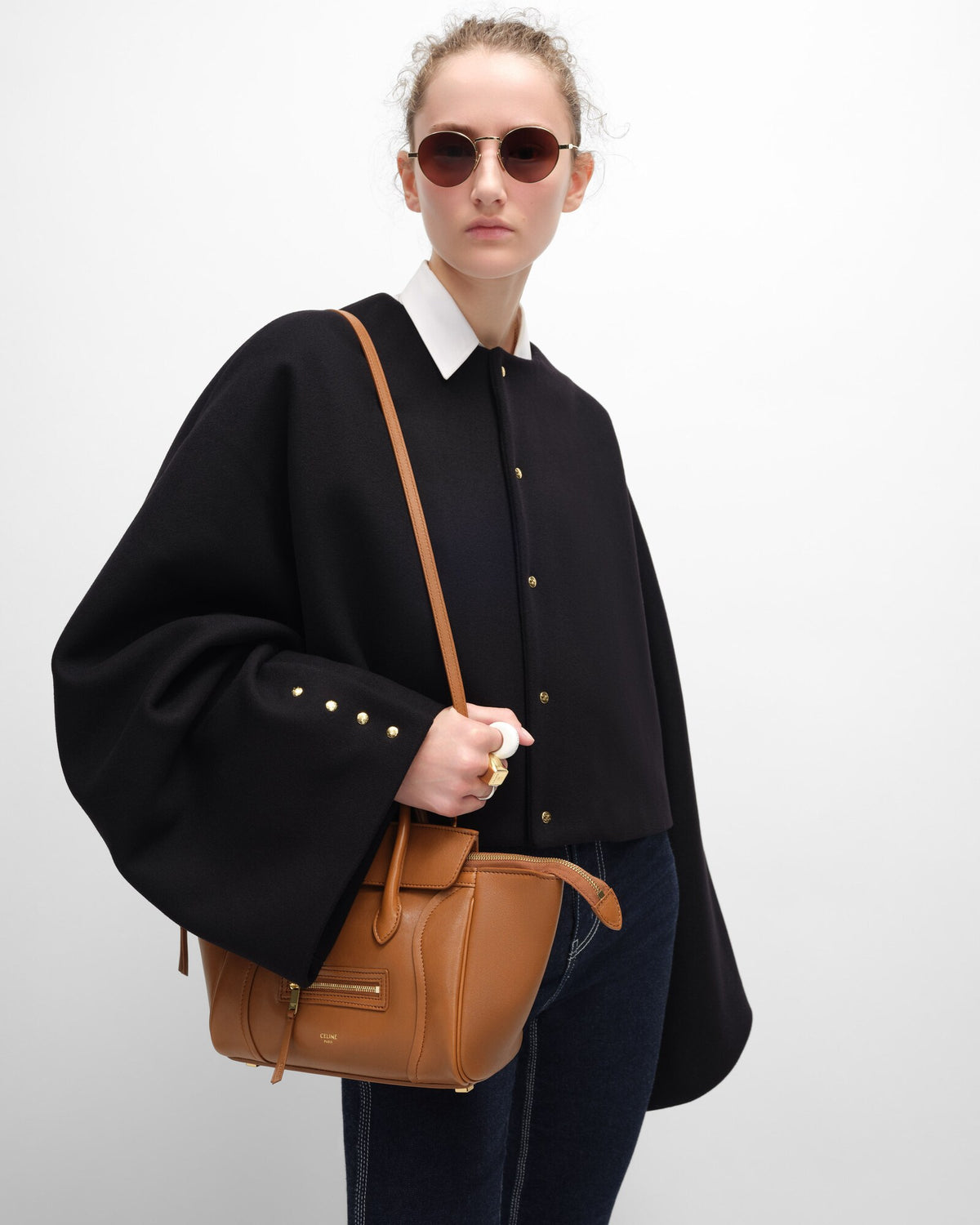 CELINE New Luggage Handbag in leather