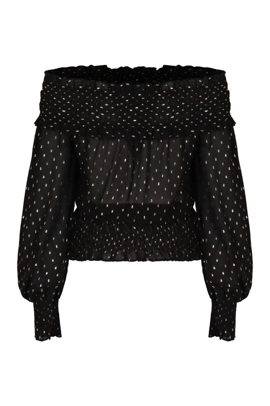 Top Off-Shoulder in chiffon RTW