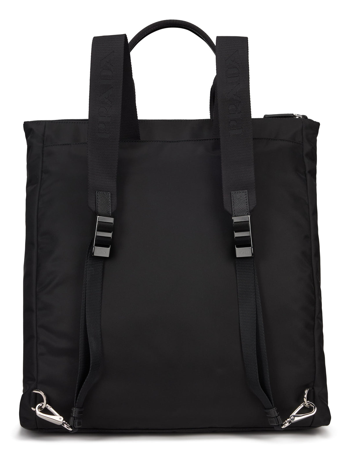 Tote bag in re-nylon and Saffiano leather BAGS