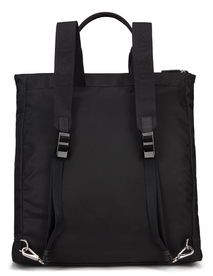 Tote bag in re-nylon and Saffiano leather BAGS