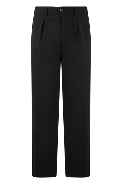 Trousers with pleats in wool blend RTW