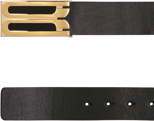 Jumbo Frame belt in leather ACC