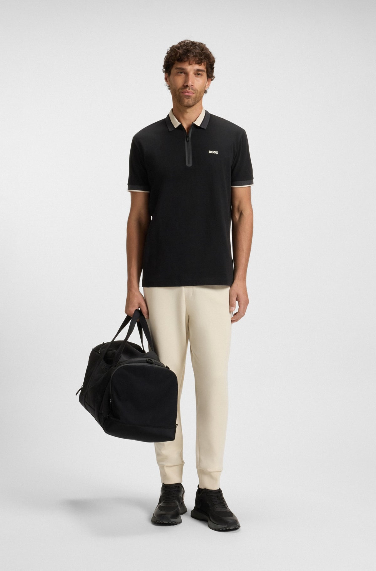 Cotton polo with zip RTW