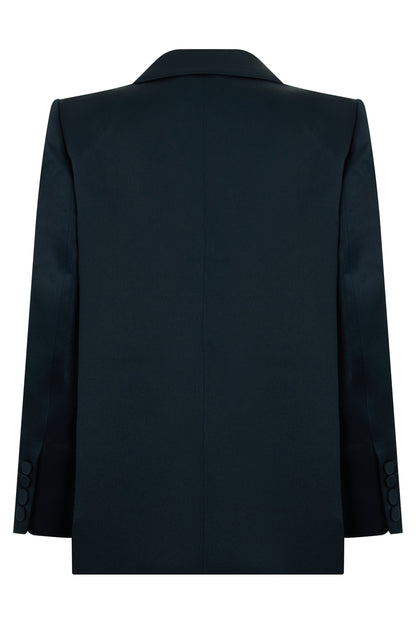 Double-breasted blazer in satin RTW