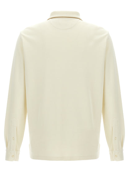 Fleece cotton polo shirt Polo