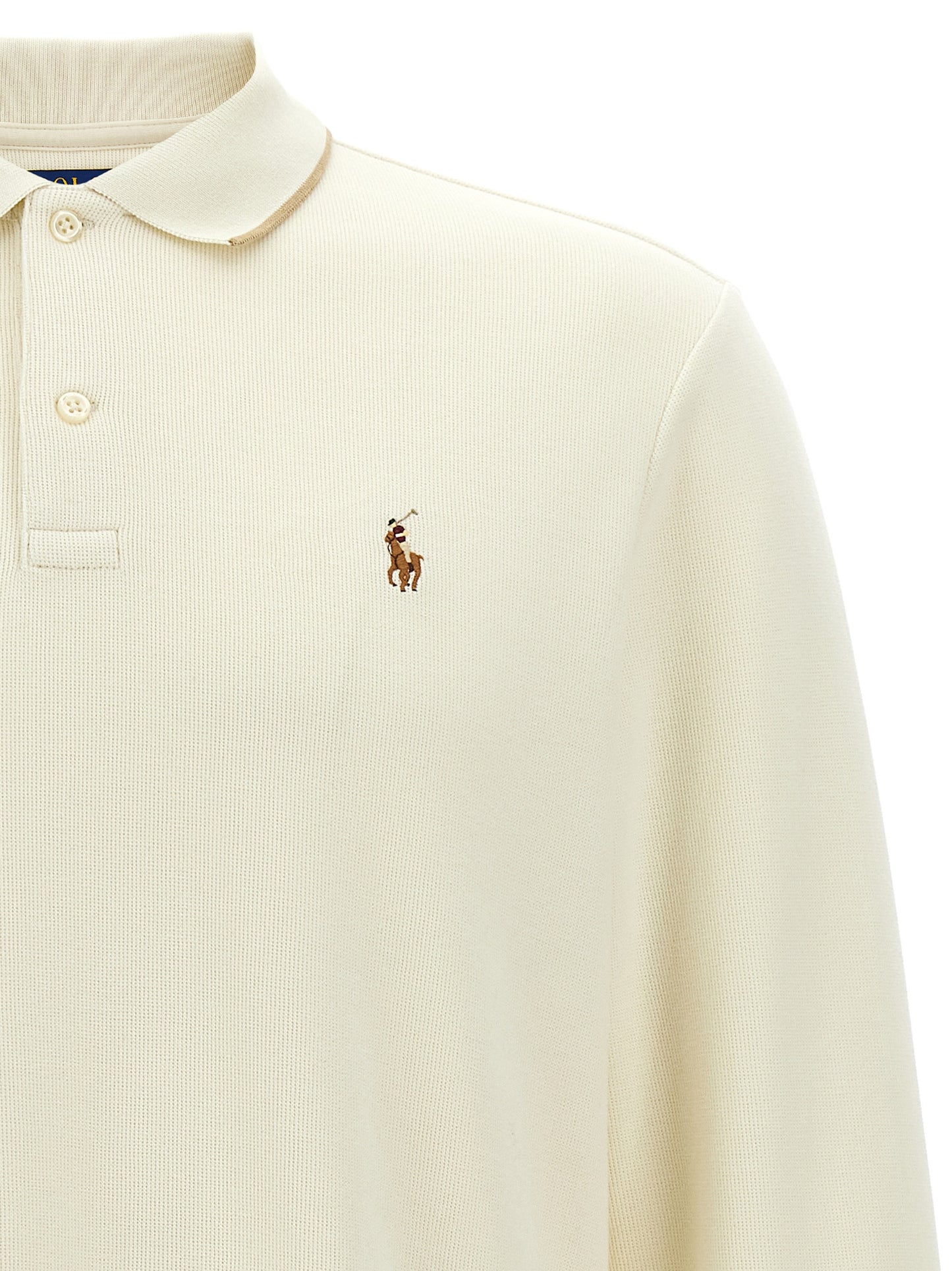 Fleece cotton polo shirt Polo