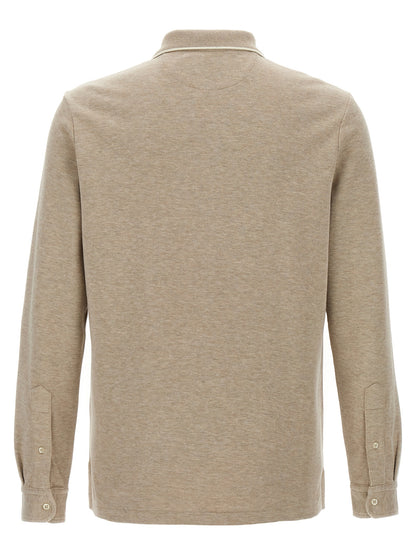 Fleece cotton polo shirt Polo