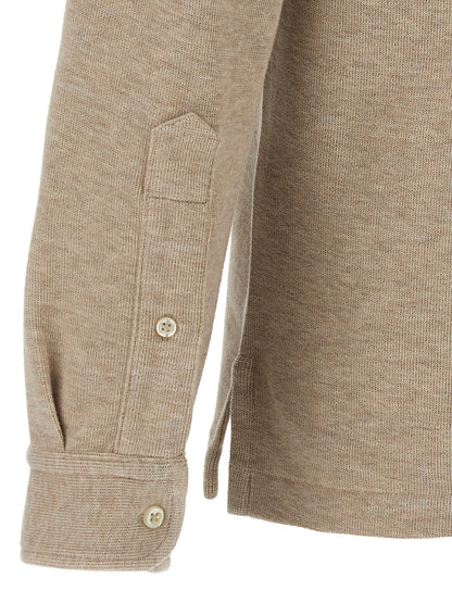 Fleece cotton polo shirt Polo
