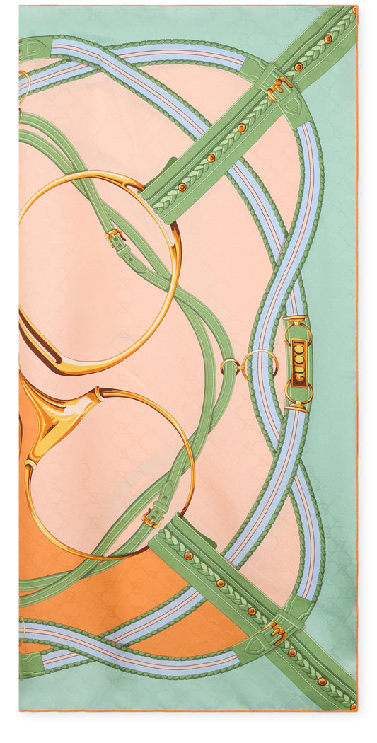 Silk jacquard printed scarf ACC
