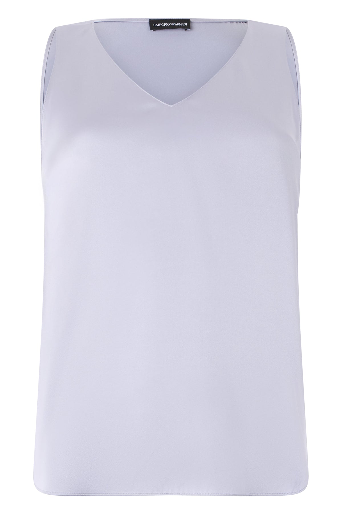 Top with V-neck in satin RTW