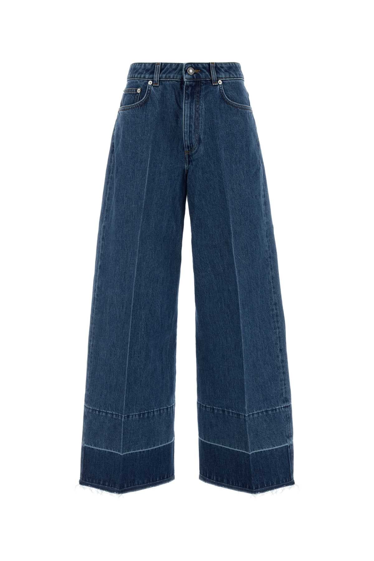 Givenchy Raw edge wide leg denim trousers