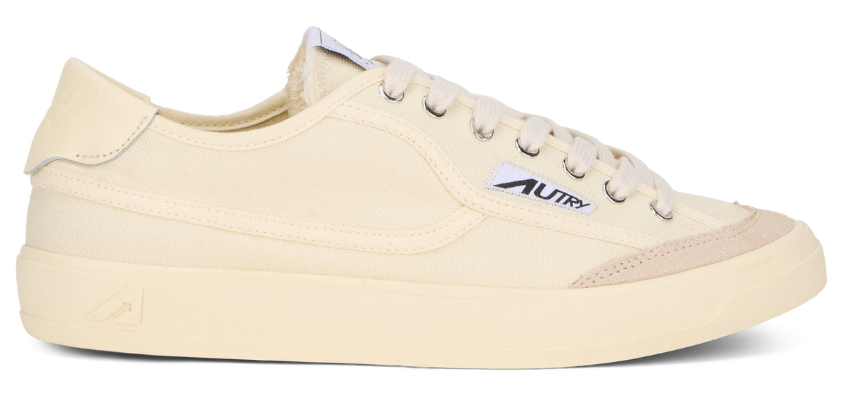 Canvas sneakers with leather inserts SHOES