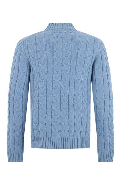 High-neck sweater in wool RTW