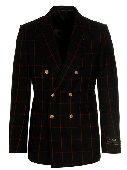 Double-breasted check blazer Blazer