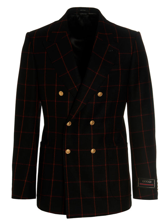 Double-breasted check blazer Blazer