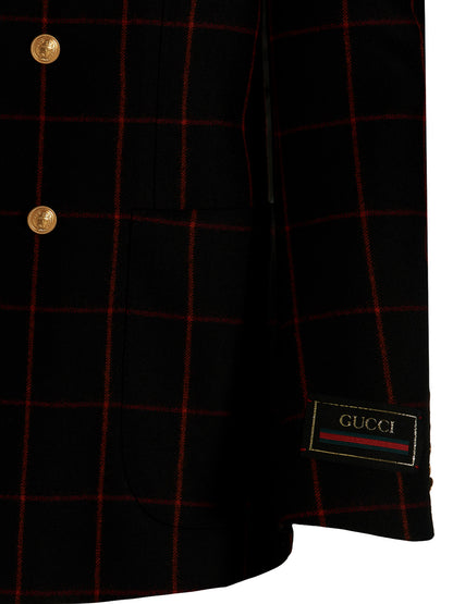 Double-breasted check blazer Blazer