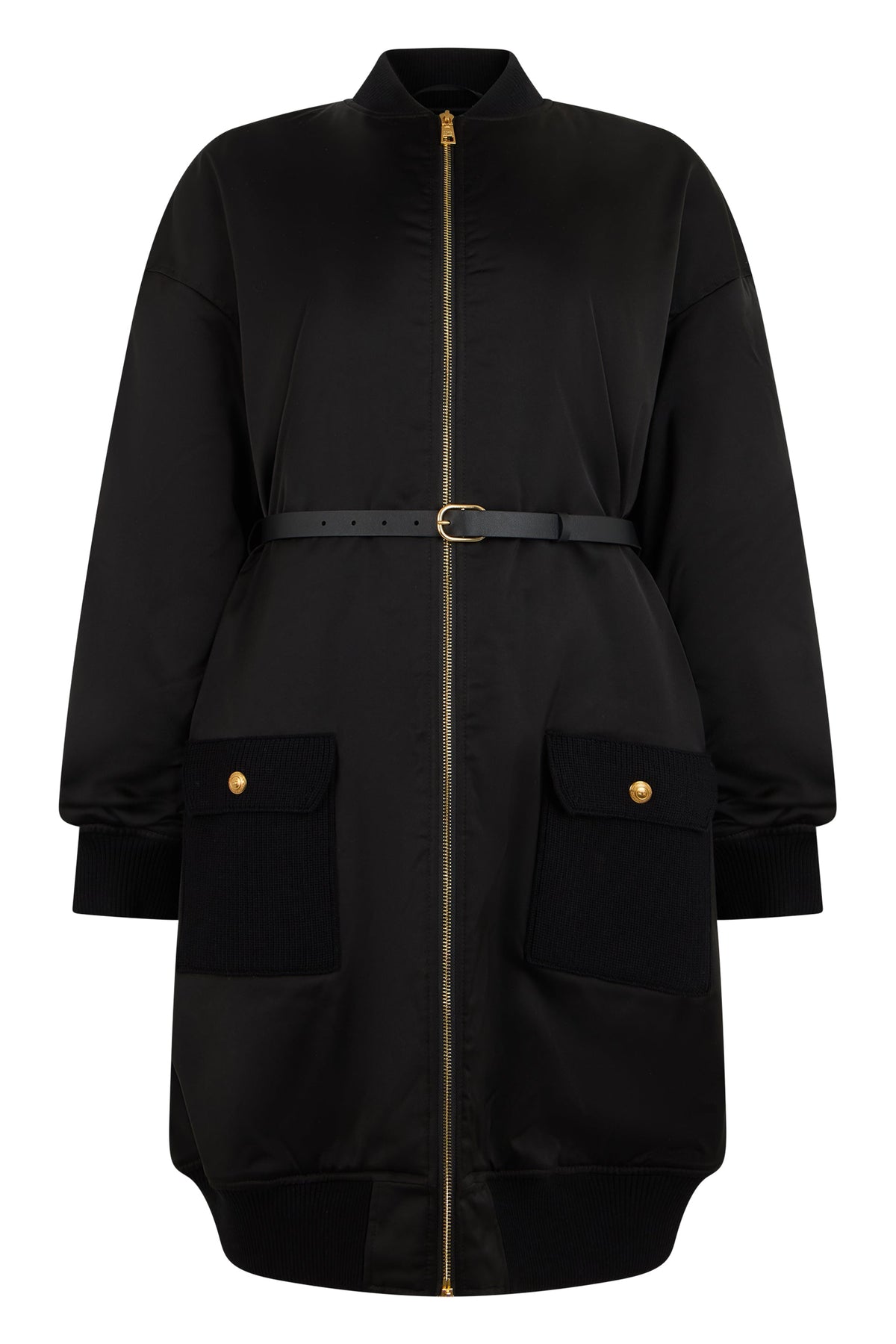 Knee-length coat in technical fabric RTW