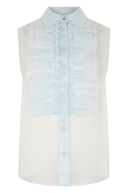 Sleeveless silk blouse RTW