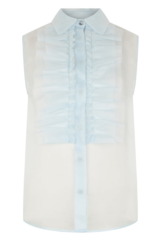 Sleeveless silk blouse RTW