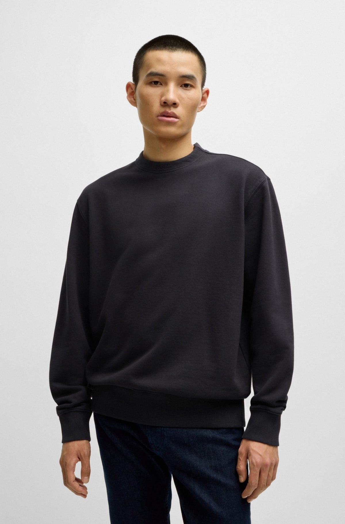 Cotton sweatshirt with embroidered logo RTW