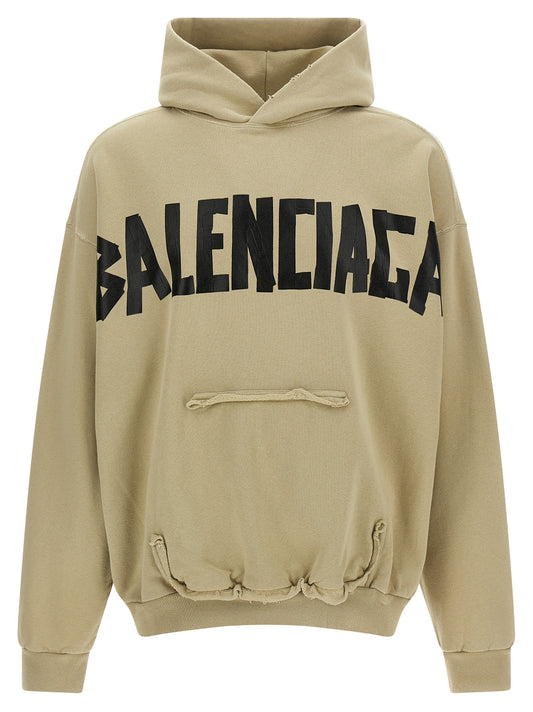 'Ripped Pocket Tape Type' hoodie Sweatshirt