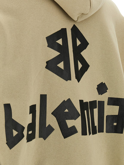 'Ripped Pocket Tape Type' hoodie Sweatshirt