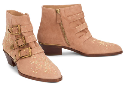 Chloé Susan ankle boots in suede with studs