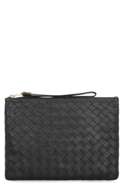 Bottega Veneta Leather flat pouch