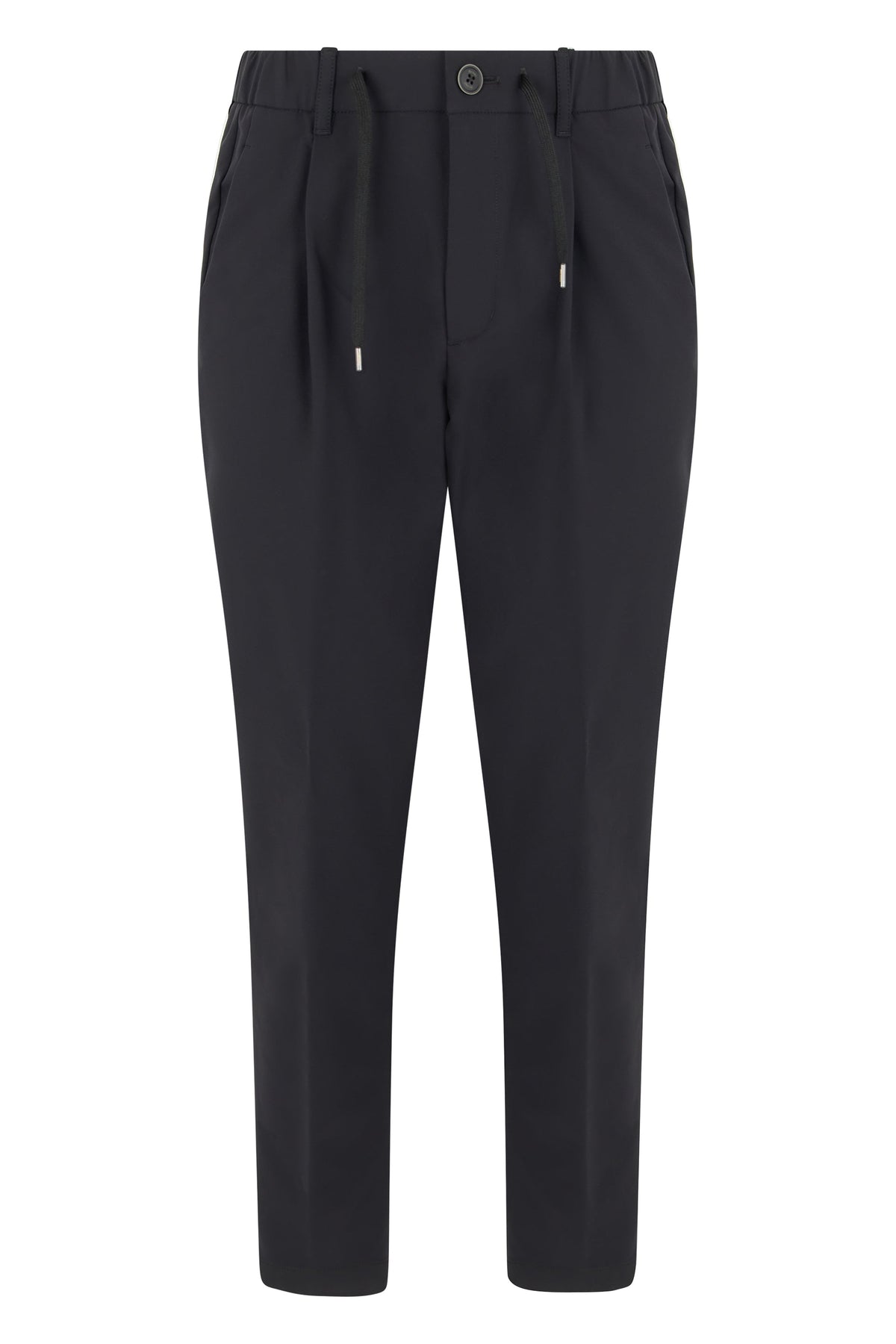 Trousers with crease and elastic waist RTW