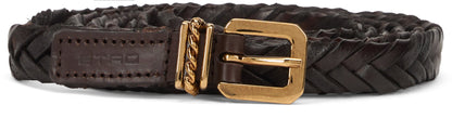 Braided leather belt ACC