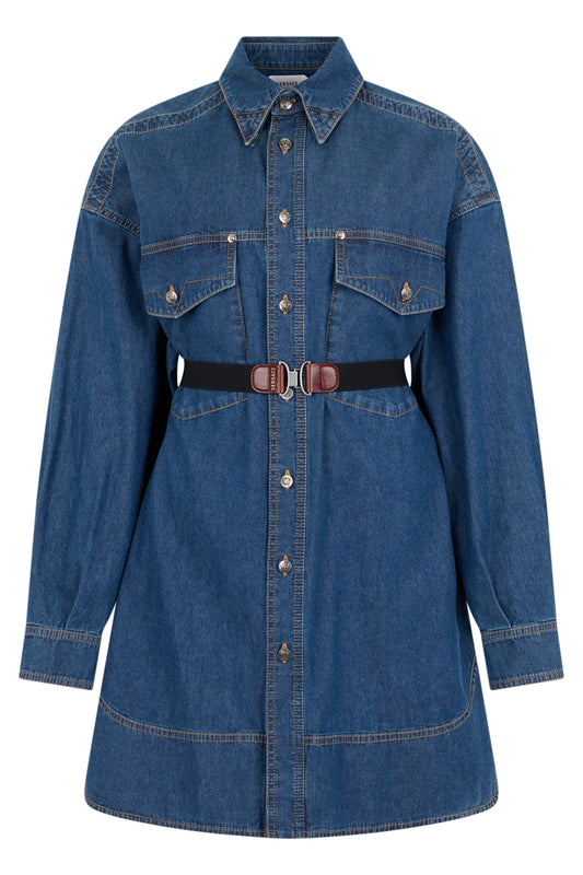 Denim dress with buttons RTW